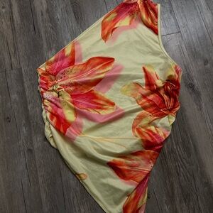 Floral Asymmetrical Top